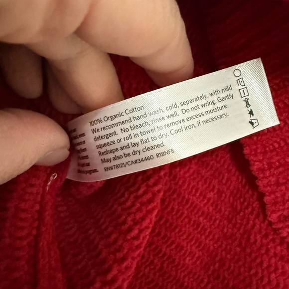Eileen Fisher Vibrant Red Organic Cotton Sweater Sz XL - Picture 5 of 5